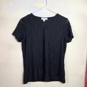Calvin Klein Women's Short Sleeve Black Shrits Size S